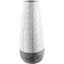 Mercana Harrier II Large Gray Ceramic Dark Base White Vase