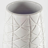 Mercana Harrier II Large Gray Ceramic Dark Base White Vase