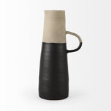 Mercana Garand Large 18.8H Two-Toned Black/Natural Ceramic Jug