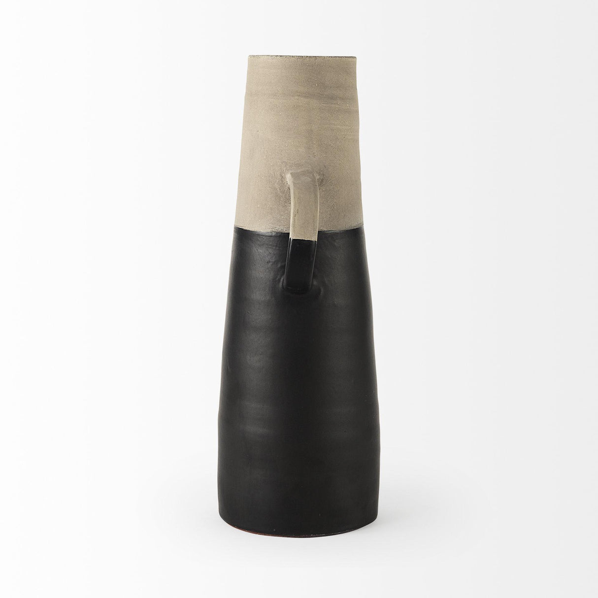 Mercana Garand Large 18.8H Two-Toned Black/Natural Ceramic Jug