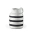 Mercana Harmon I Small White w/ Charcoal Stripes Ceramic Jug