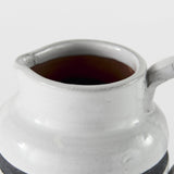 Mercana Harmon I Small White w/ Charcoal Stripes Ceramic Jug