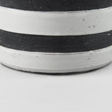 Mercana Harmon I Small White w/ Charcoal Stripes Ceramic Jug