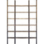 Mercana Taunton I 80L x 10.5W x 90H Brown Wood and Black Iron Six Shelving Unit