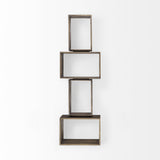 Mercana Simul Brown Wood 2 Shelves Modular Shelving Unit