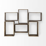 Mercana Simul Brown Wood 2 Shelves Modular Shelving Unit