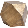 Mercana Exagoni 26" x 18.5" Hexagonal Brass Plated Hexagonal End/Side Table