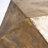 Mercana Exagoni 26" x 18.5" Hexagonal Brass Plated Hexagonal End/Side Table