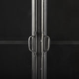Mercana Poppy II 73.8" H Black Metal With Glass Door Display Cabinet