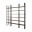 Mercana Taunton II 80L x 10.5W x 90H Dark Brown Wood And Black Iron Six Shelving Unit