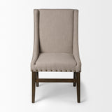 Mercana Kensington I Beige Fabric and Solid Wood Dining Chair