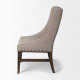 Mercana Kensington I Beige Fabric and Solid Wood Dining Chair