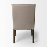 Mercana Kensington I Beige Fabric and Solid Wood Dining Chair