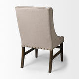Mercana Kensington I Beige Fabric and Solid Wood Dining Chair