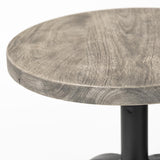Mercana Emslie I 19"-25" Brown Wood Seat Black Metal Frame Stool