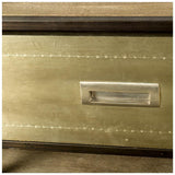 Mercana Farrow 72.5L x 14W x 20H Brass Wood and Metal TV Stand Media Console with Storage, TV up to 83"