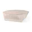 Mercana Esagono Octagonal Reclaimed Wood Coffee Table w/ Storage
