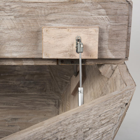 Mercana Esagono Octagonal Reclaimed Wood Coffee Table w/ Storage