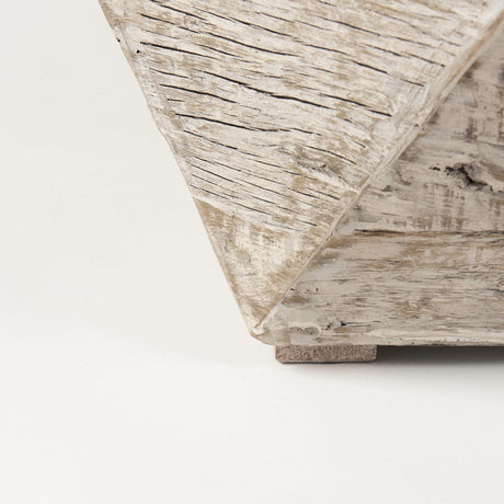 Mercana Esagono Octagonal Reclaimed Wood Coffee Table w/ Storage