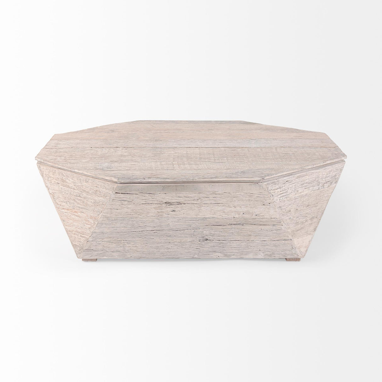 Mercana Esagono Octagonal Reclaimed Wood Coffee Table w/ Storage