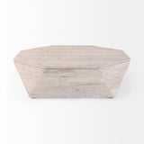 Mercana Esagono Octagonal Reclaimed Wood Coffee Table w/ Storage