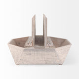 Mercana Esagono Octagonal Reclaimed Wood Coffee Table w/ Storage