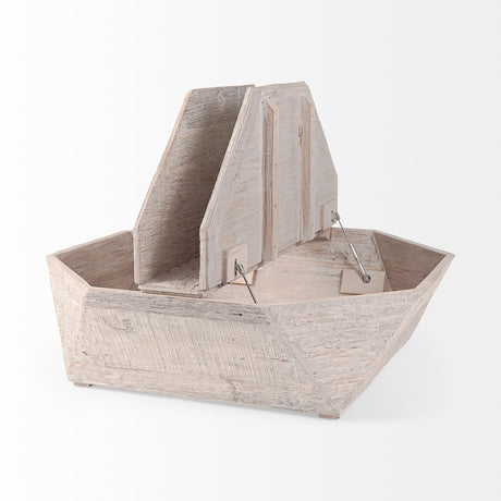 Mercana Esagono Octagonal Reclaimed Wood Coffee Table w/ Storage