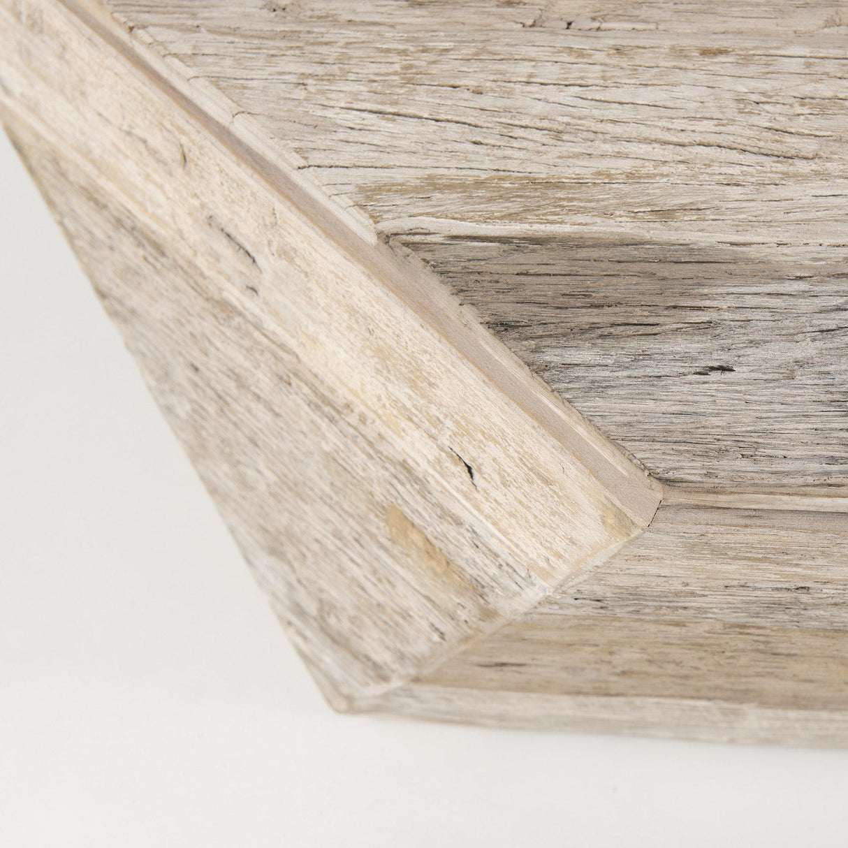 Mercana Esagono Octagonal Reclaimed Wood Coffee Table w/ Storage