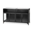 Mercana Pender 63" L Black Metal Glass Door Display Cabinet