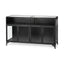 Mercana Pender 63" L Black Metal Glass Door Display Cabinet