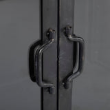Mercana Pender 63" L Black Metal Glass Door Display Cabinet