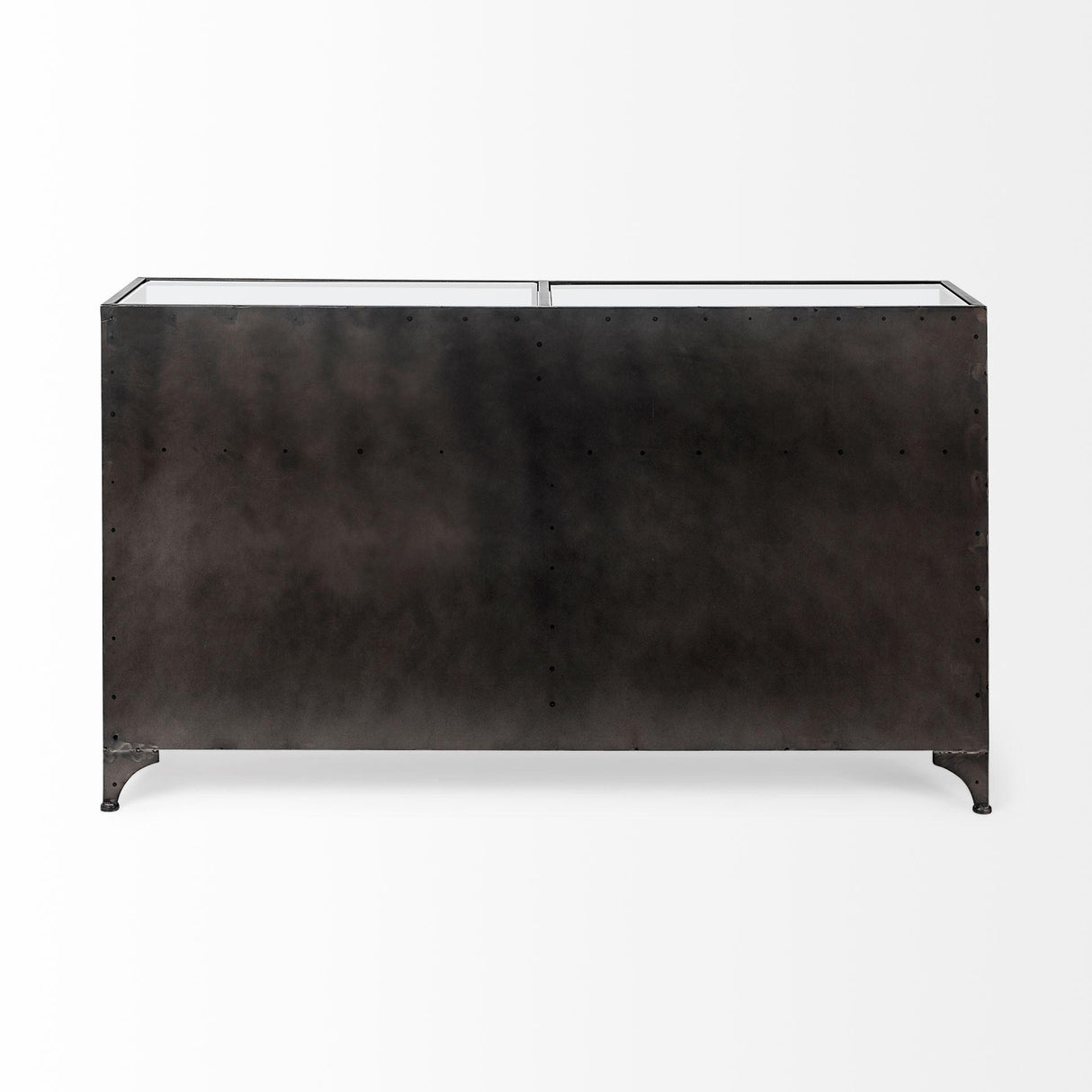 Mercana Pender 63" L Black Metal Glass Door Display Cabinet