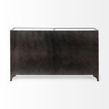 Mercana Pender 63" L Black Metal Glass Door Display Cabinet