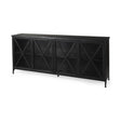 Mercana Poppy I 79x16 Black Metal With Glass Door Sideboard
