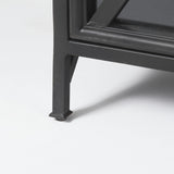Mercana Poppy I 79x16 Black Metal With Glass Door Sideboard