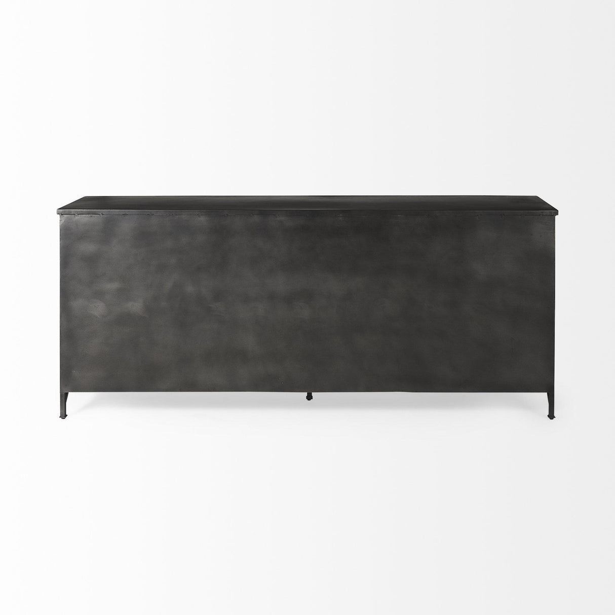 Mercana Poppy I 79x16 Black Metal With Glass Door Sideboard