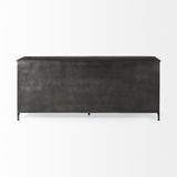Mercana Poppy I 79x16 Black Metal With Glass Door Sideboard