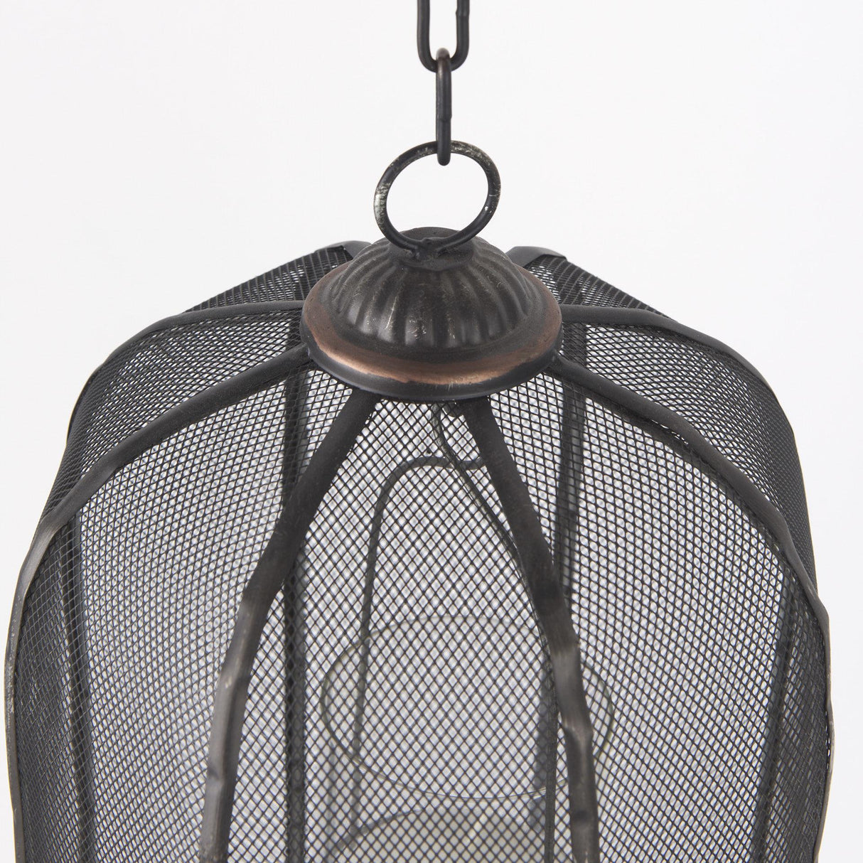 Mercana Jutland Set of Three Black Metal Bird Cage Candle Holder Lanterns