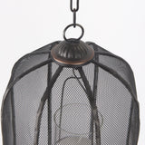 Mercana Jutland Set of Three Black Metal Bird Cage Candle Holder Lanterns