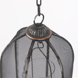 Mercana Jutland Set of Three Black Metal Bird Cage Candle Holder Lanterns