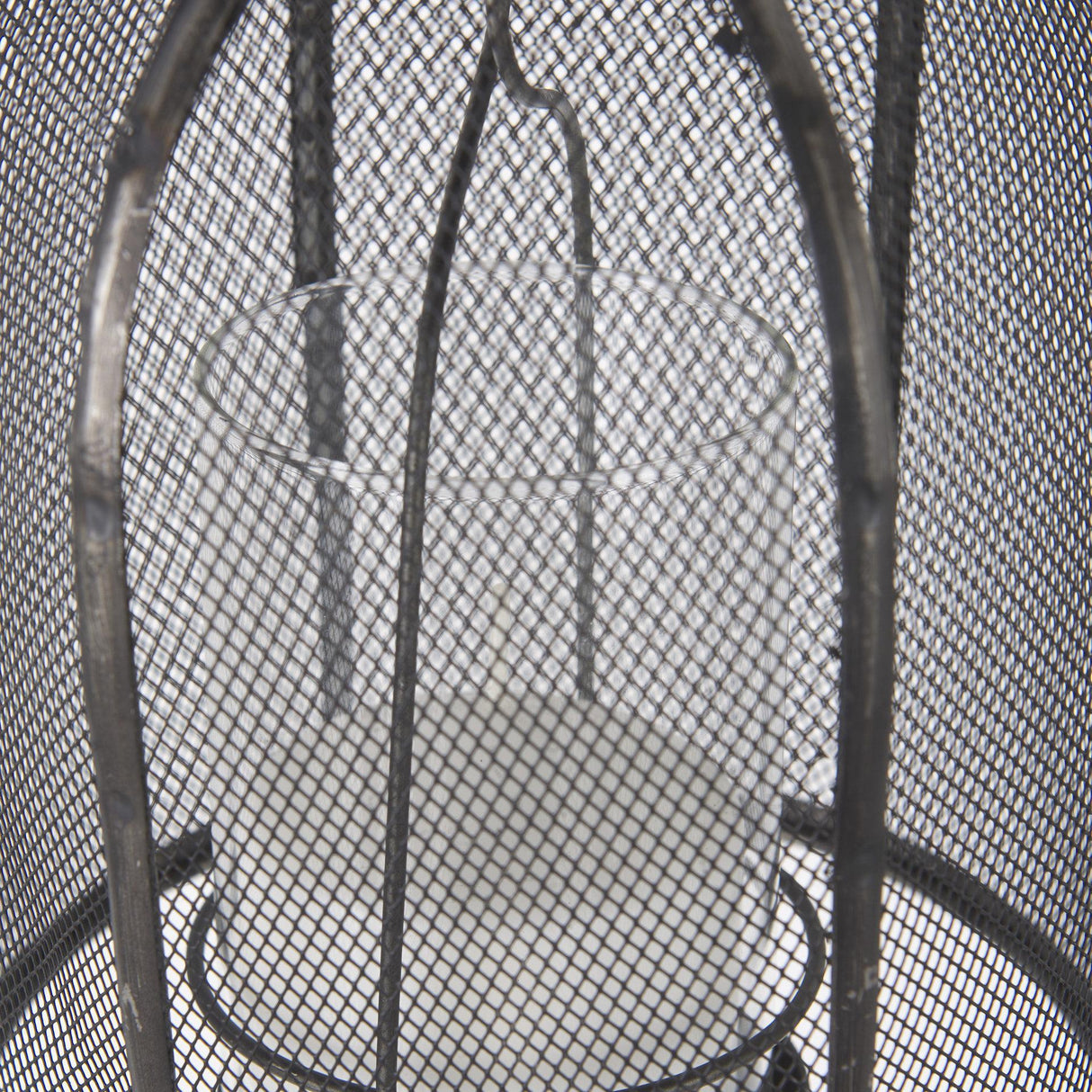 Mercana Jutland Set of Three Black Metal Bird Cage Candle Holder Lanterns