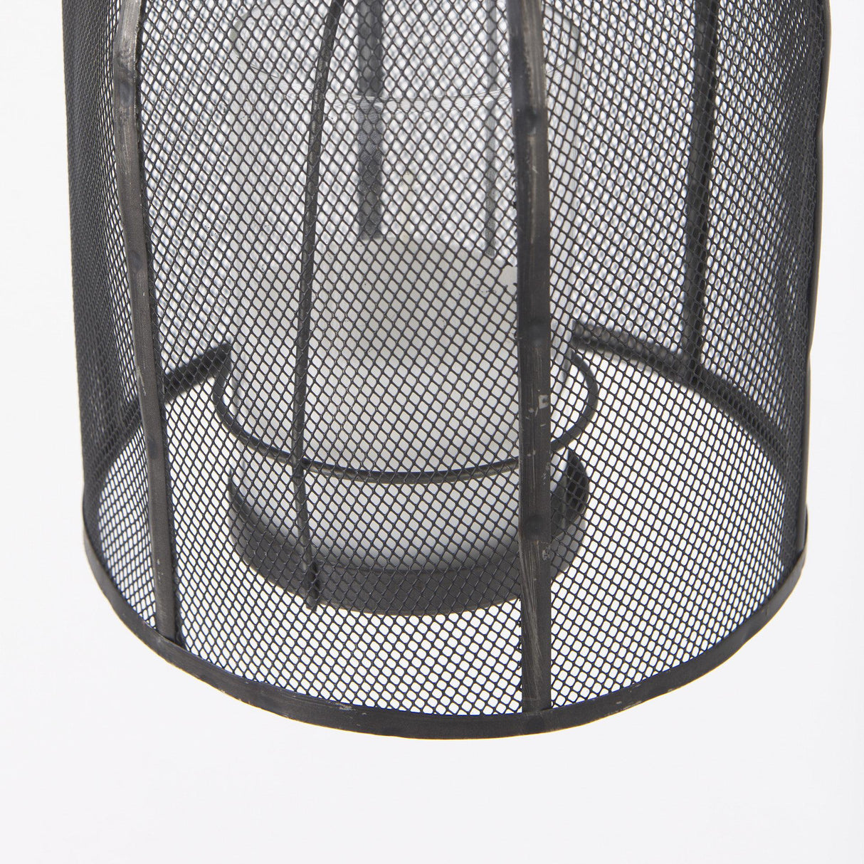 Mercana Jutland Set of Three Black Metal Bird Cage Candle Holder Lanterns