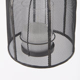 Mercana Jutland Set of Three Black Metal Bird Cage Candle Holder Lanterns