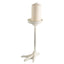 Mercana Daffy II Tall White Cast Iron Chicken Foot Table Candle Holder