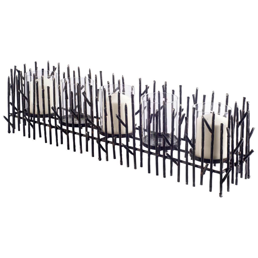 Mercana Mondavi Dark Metal Twigs Table Candle Holder