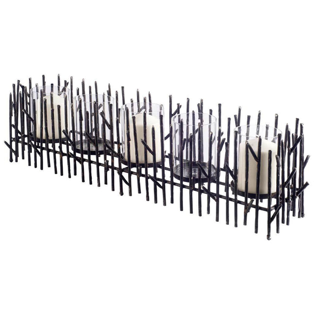 Mercana Mondavi Dark Metal Twigs Table Candle Holder