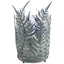 Mercana Palen II Large Green/Gold Metal Fern Leaf Table Candle Holder