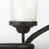 Mercana Quito Black Metal Chain-Link Five Candle Table Candle Holder