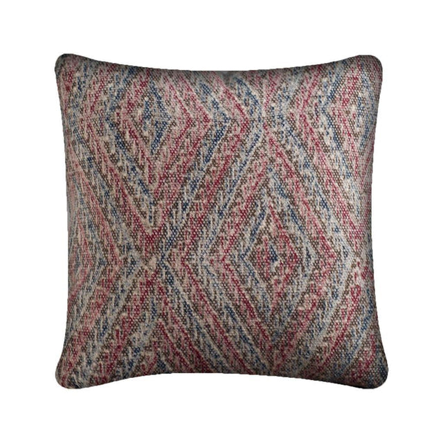 Mercana Nicand 18 x 18 Red/Blue Diamond Pattern Decorative Pillow Cover