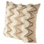 Mercana Duston II 22 x 22 Tan and White Zig Zag Decorative Pillow Cover